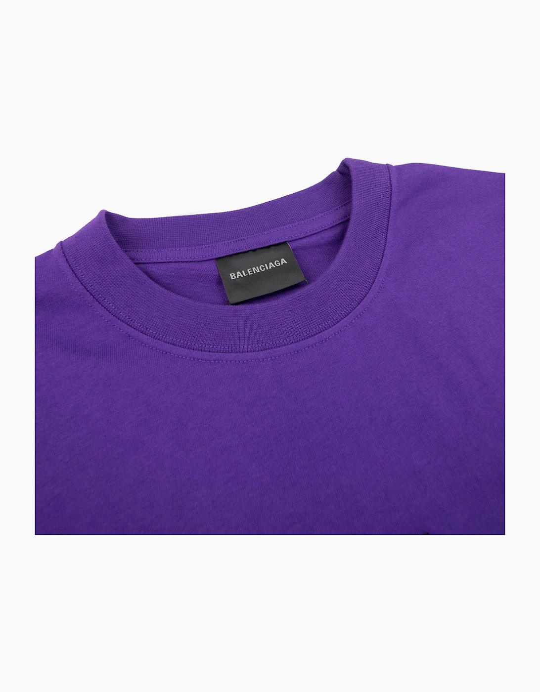 Balenciaga Embroidered Medium Fit Logo T Shirt Purple 5162