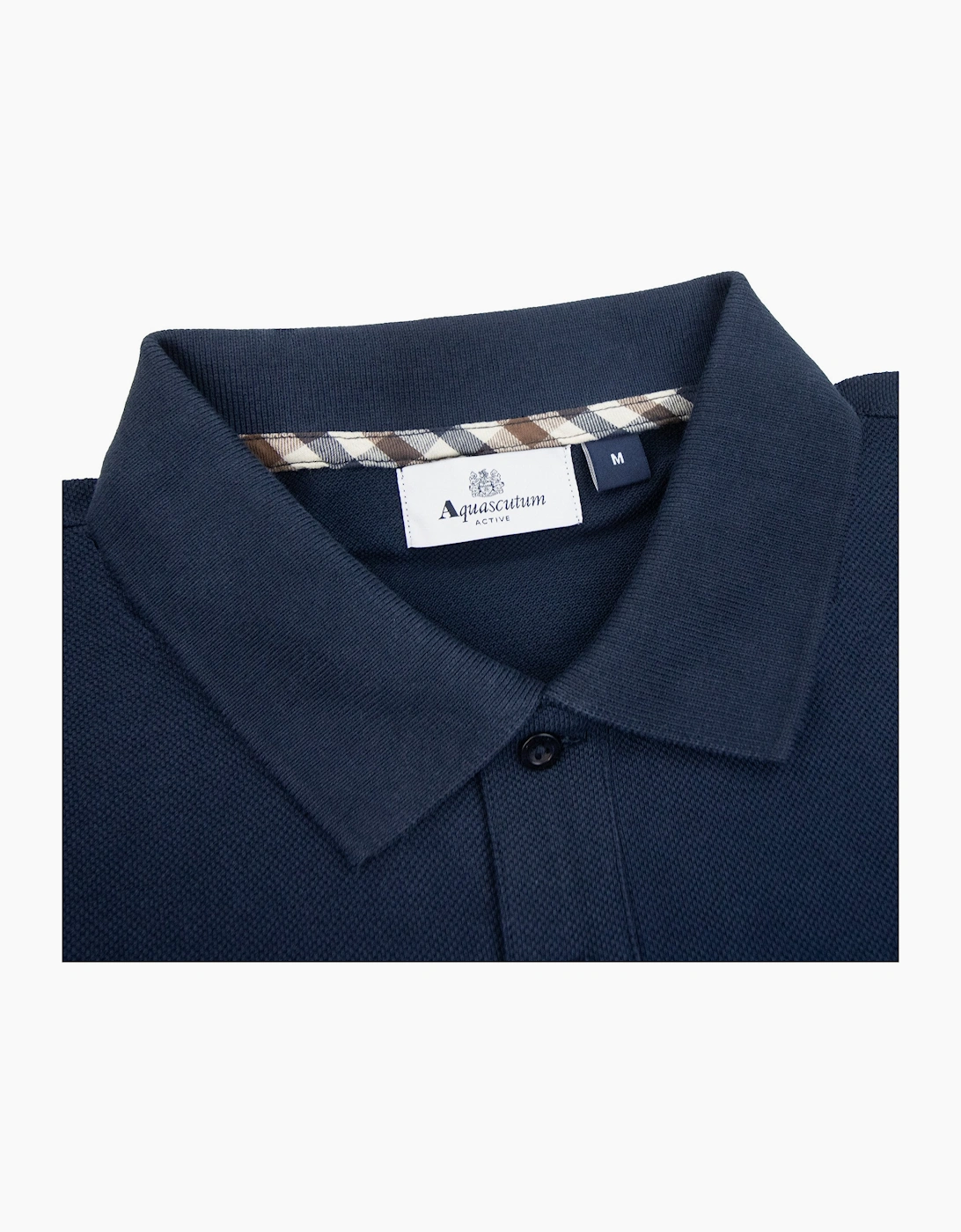Aquascutum Active Pique Logo Polo Navy