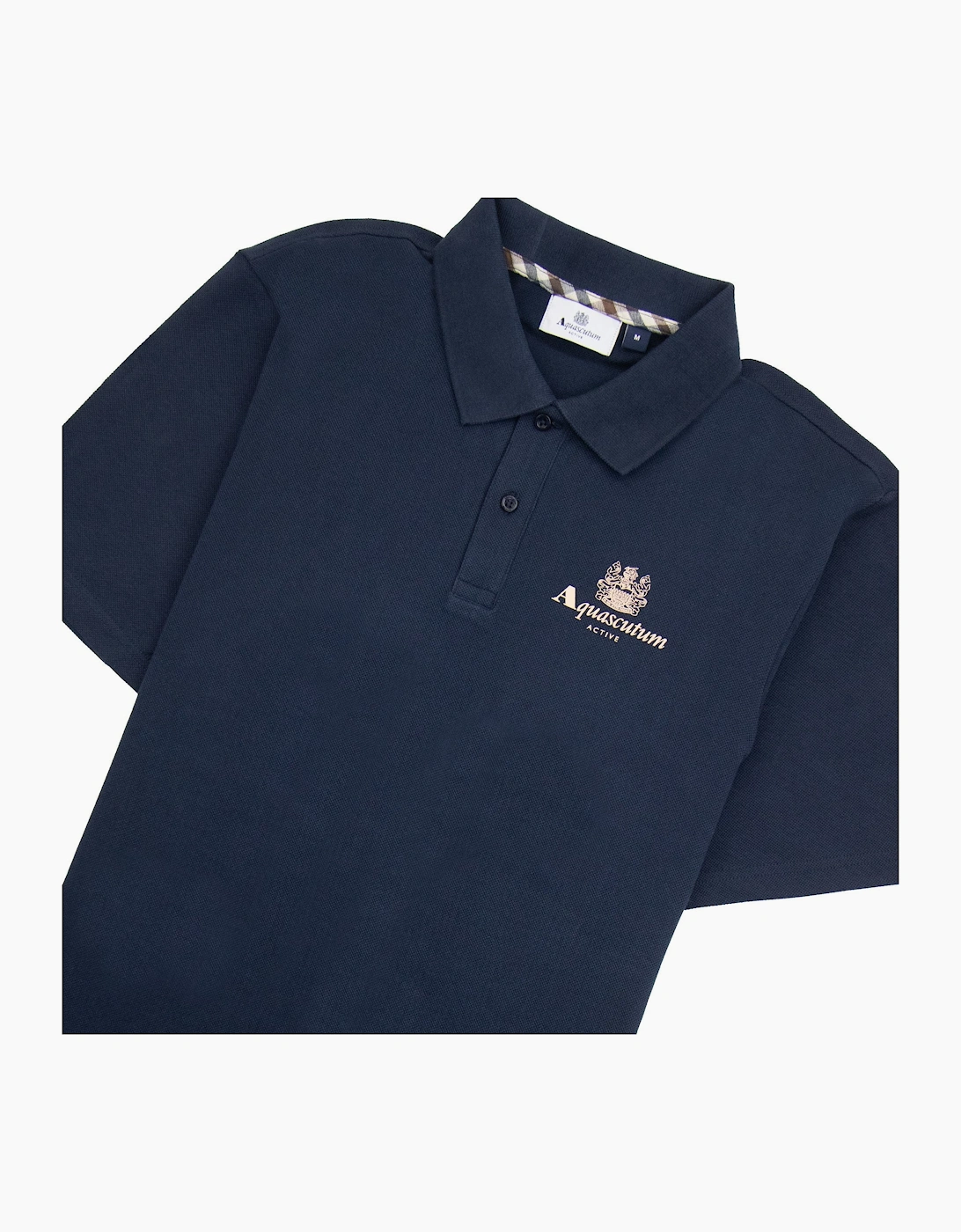Aquascutum Active Pique Logo Polo Navy
