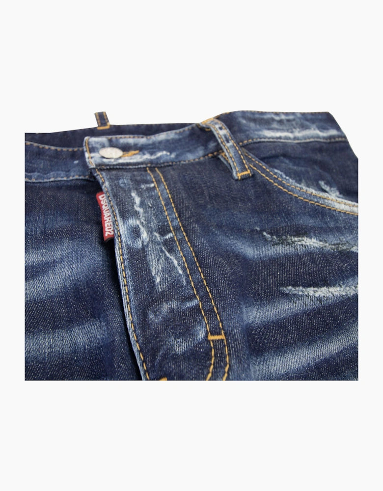 Dsquared2 Dark Ripped Bleach Wash Cool Guy Jeans Denim 470
