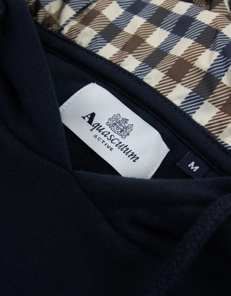 Aquascutum Active Big Logo Hoodie Navy