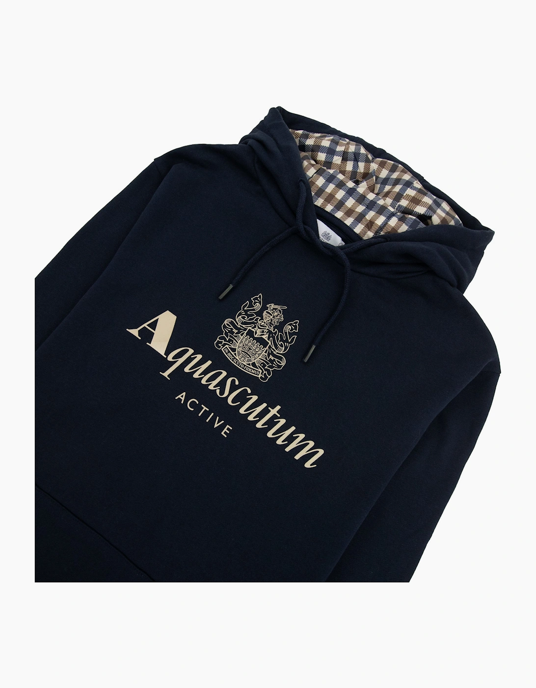 Aquascutum Active Big Logo Hoodie Navy