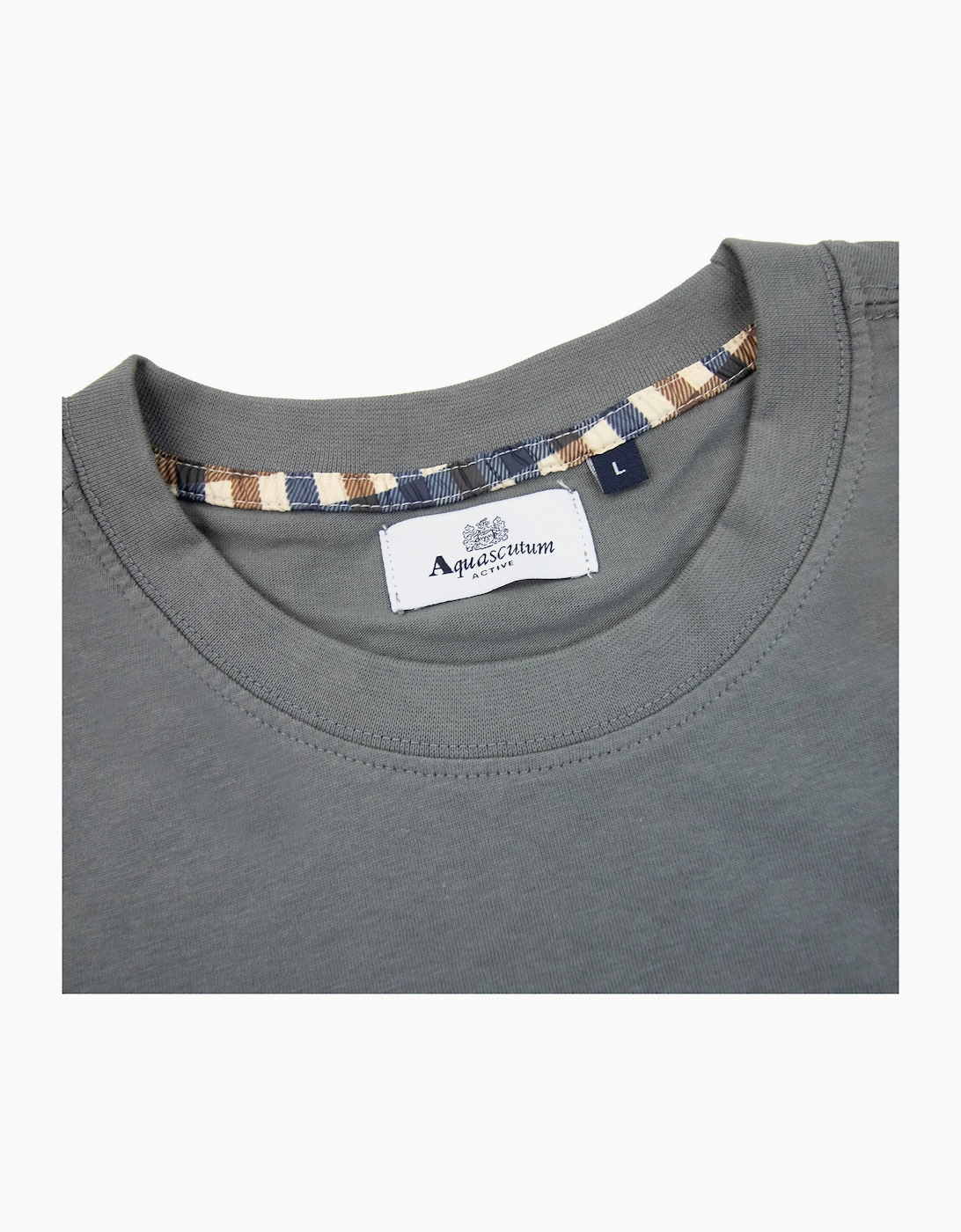 Aquascutum Active Big Logo T Shirt Charcoal