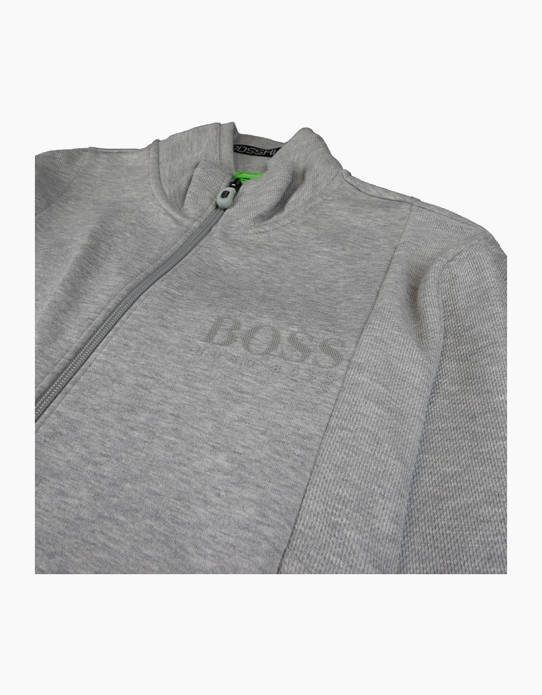 Hugo Boss Full Zip Funnel Cardigan Neck Grey