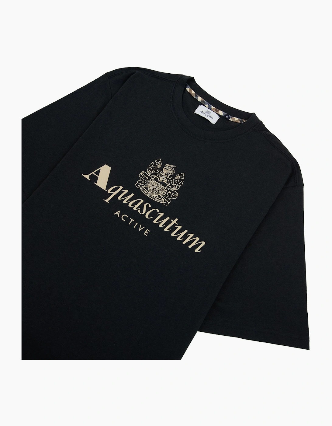 Aquascutum Active Big Logo T Shirt Black
