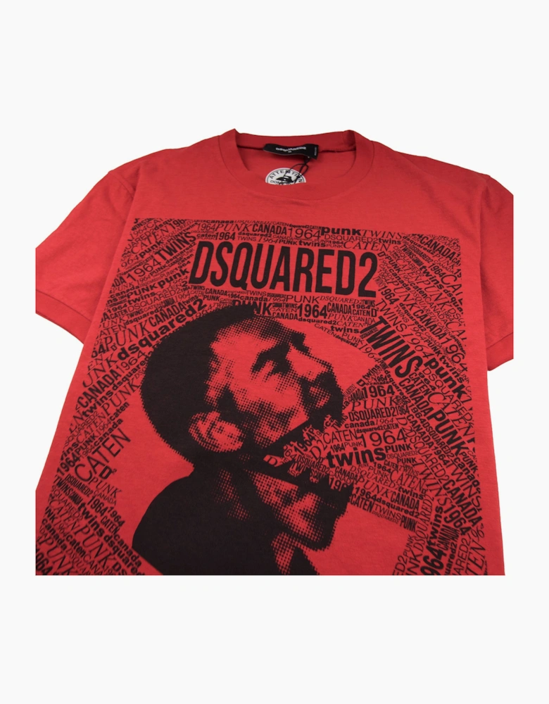 Dsquared2 Caten Twins Mouth Tee Red