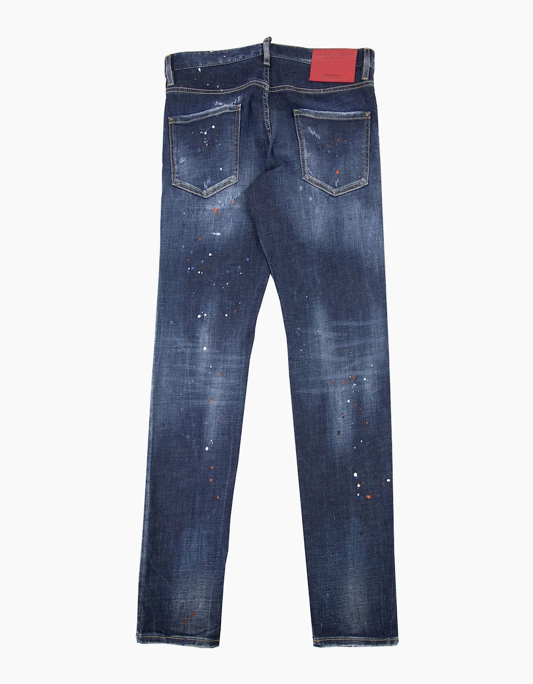Dsquared2 Dark Ripped Red & Blue Spots Wash Cool Guy Jeans Denim 470