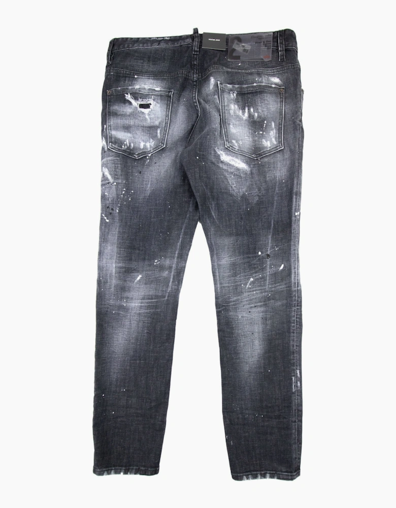 Dsquared2 Black Ripped Wash Skater Jean Black