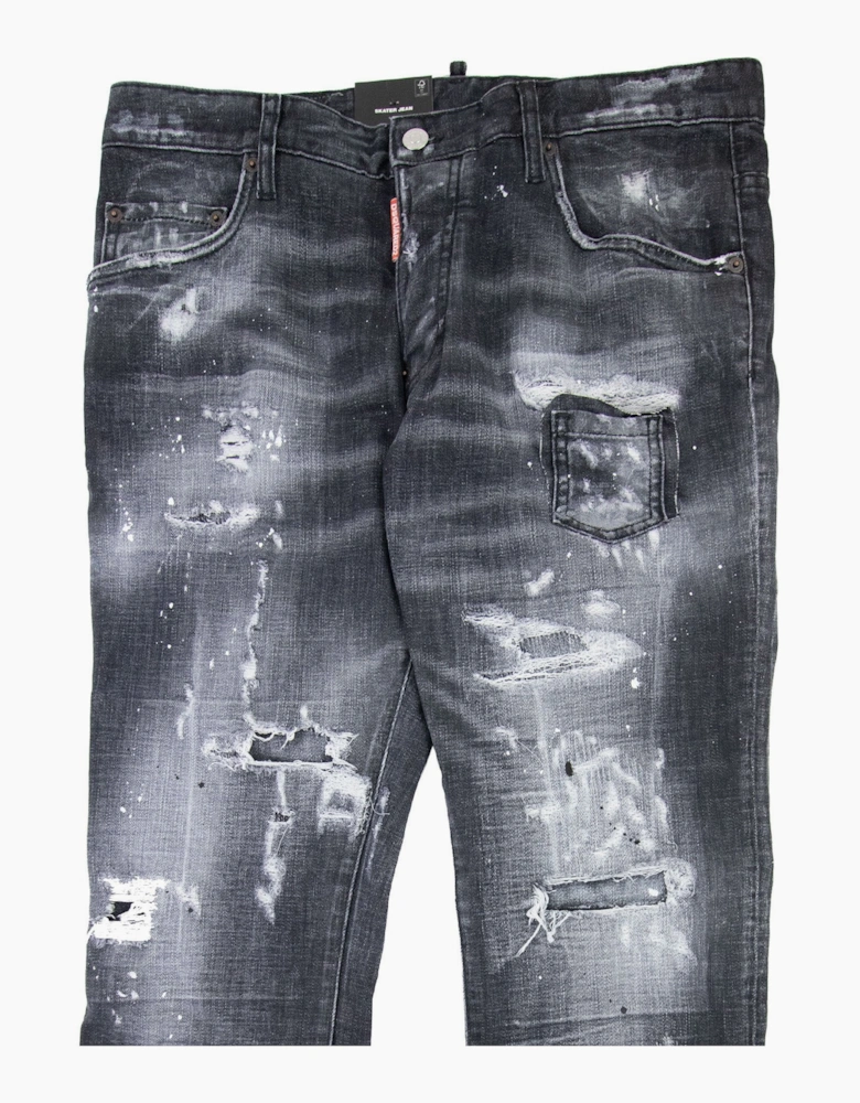 Dsquared2 Black Ripped Wash Skater Jean Black