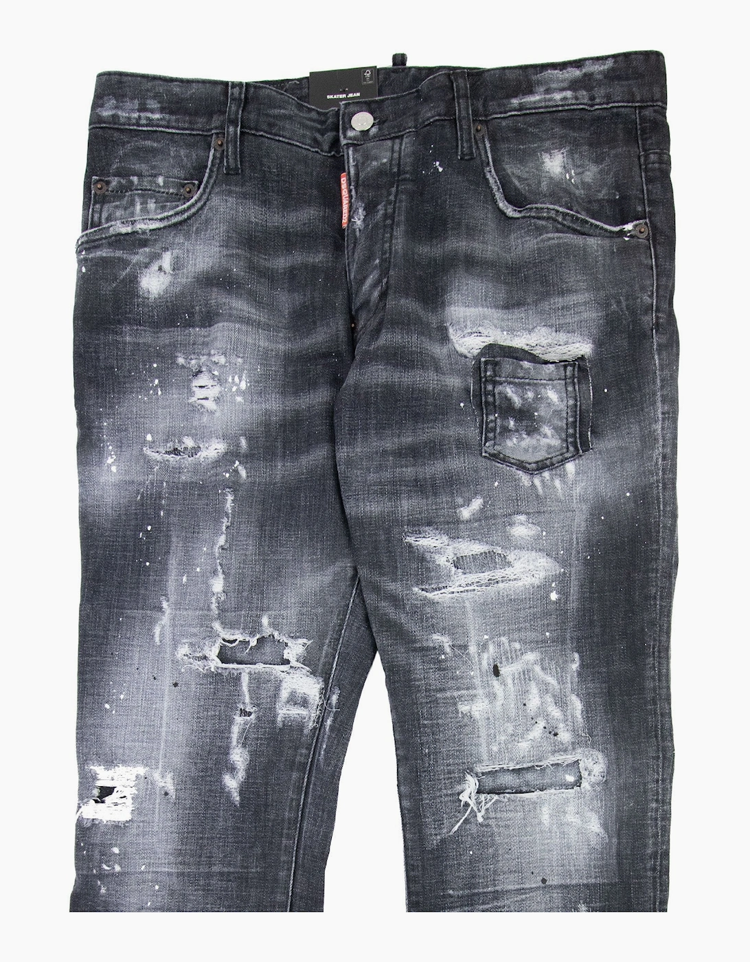 Dsquared2 Black Ripped Wash Skater Jean Black