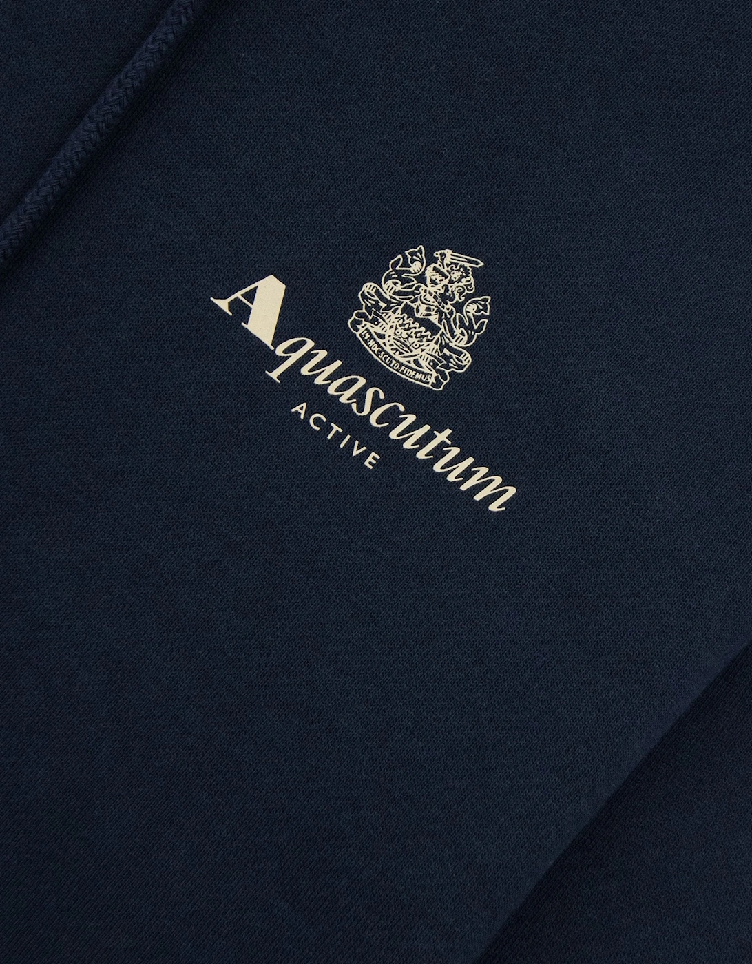 Aquascutum Active Club Check Merino Hoodie Navy