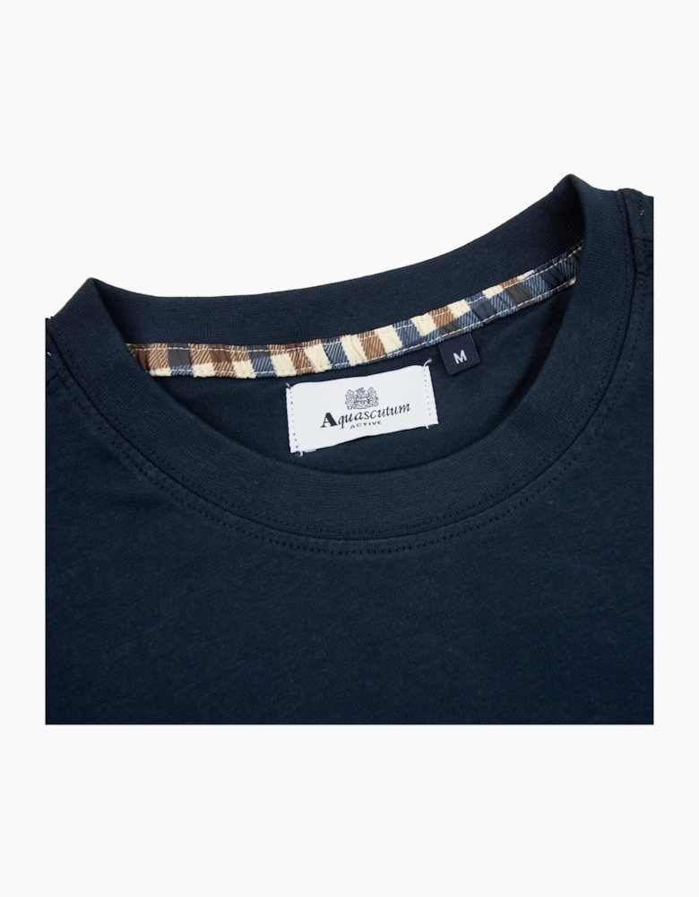 Aquascutum Active Big Logo T Shirt Navy