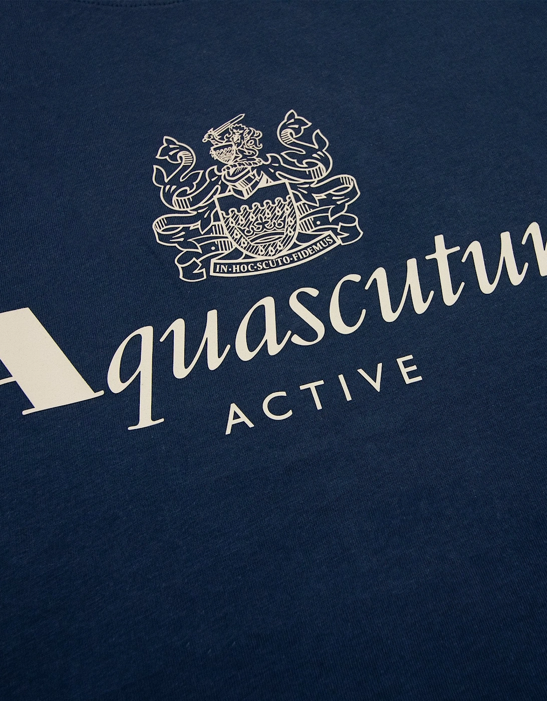 Aquascutum Active Big Logo T Shirt Navy
