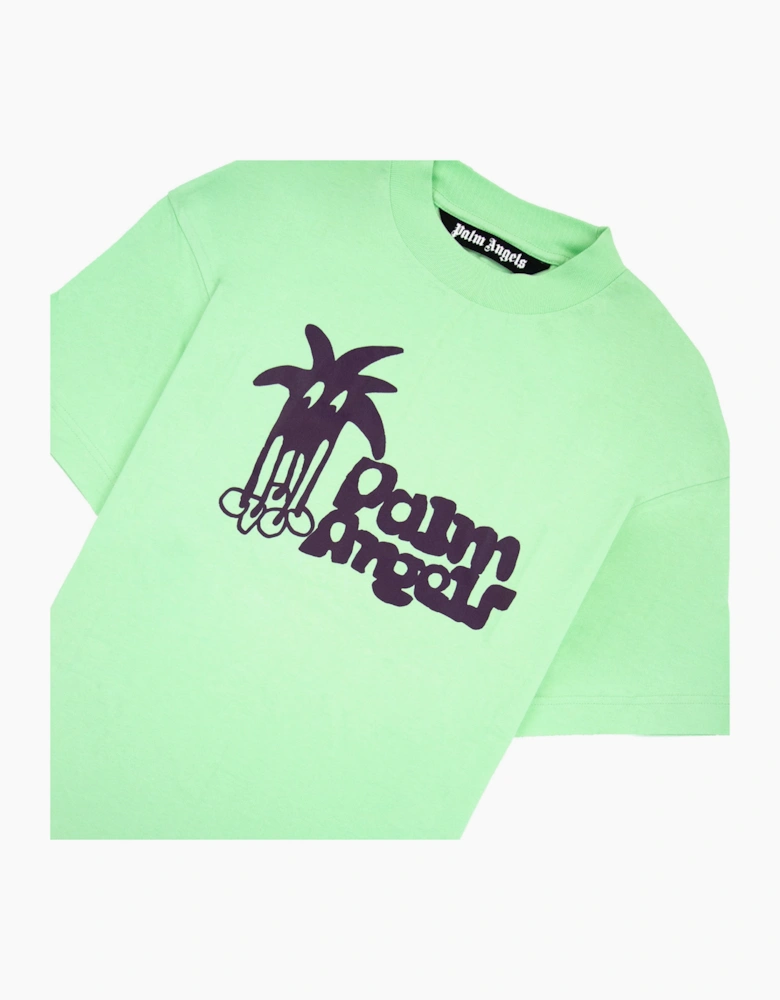 Palm Angels Douby Classic T Shirt Light Green Purple