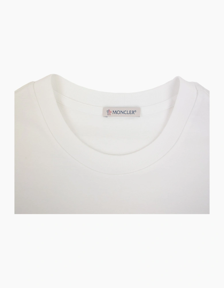 Moncler Women Ss Logo T Shirt White 001