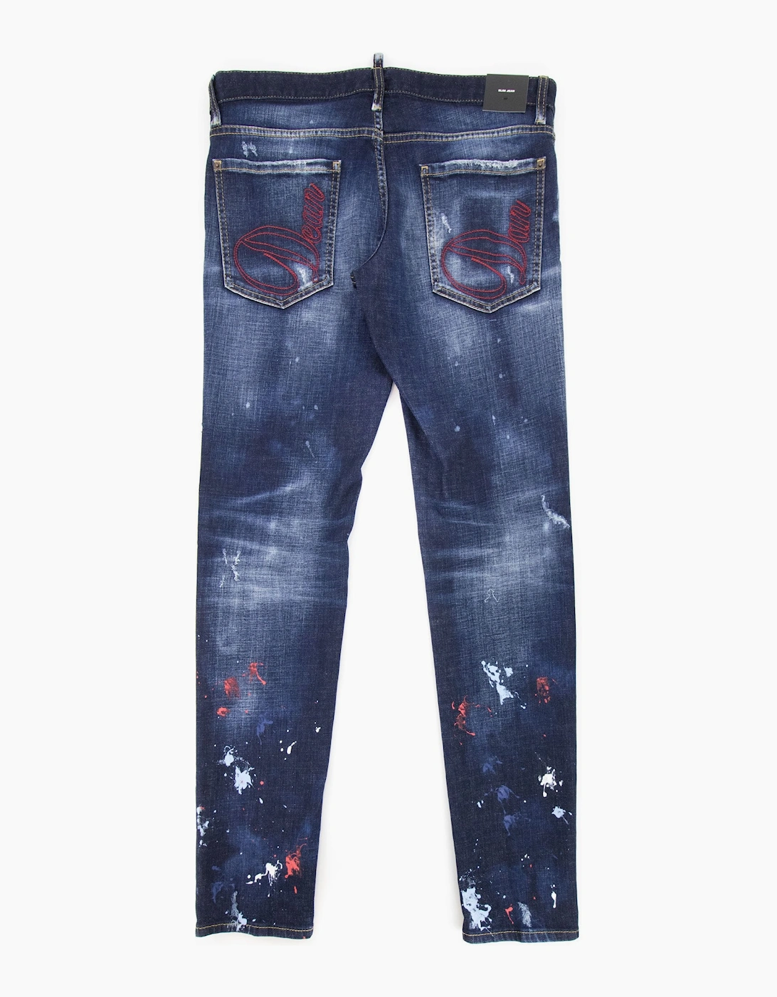 Dsquared2 Dark Splater Wash Cool Guy Jeans Navy Blue 470