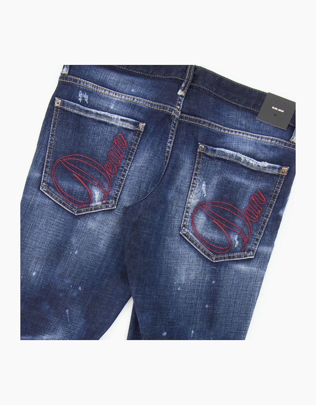 Dsquared2 Dark Splater Wash Cool Guy Jeans Navy Blue 470