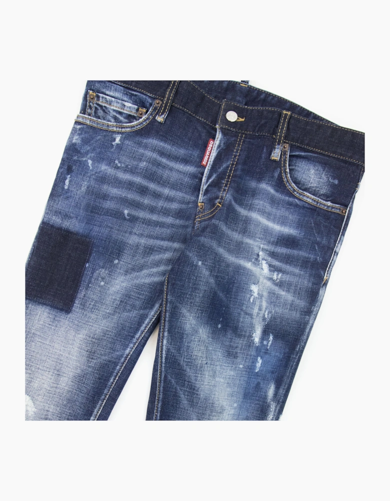 Dsquared2 Dark Splater Wash Cool Guy Jeans Navy Blue 470