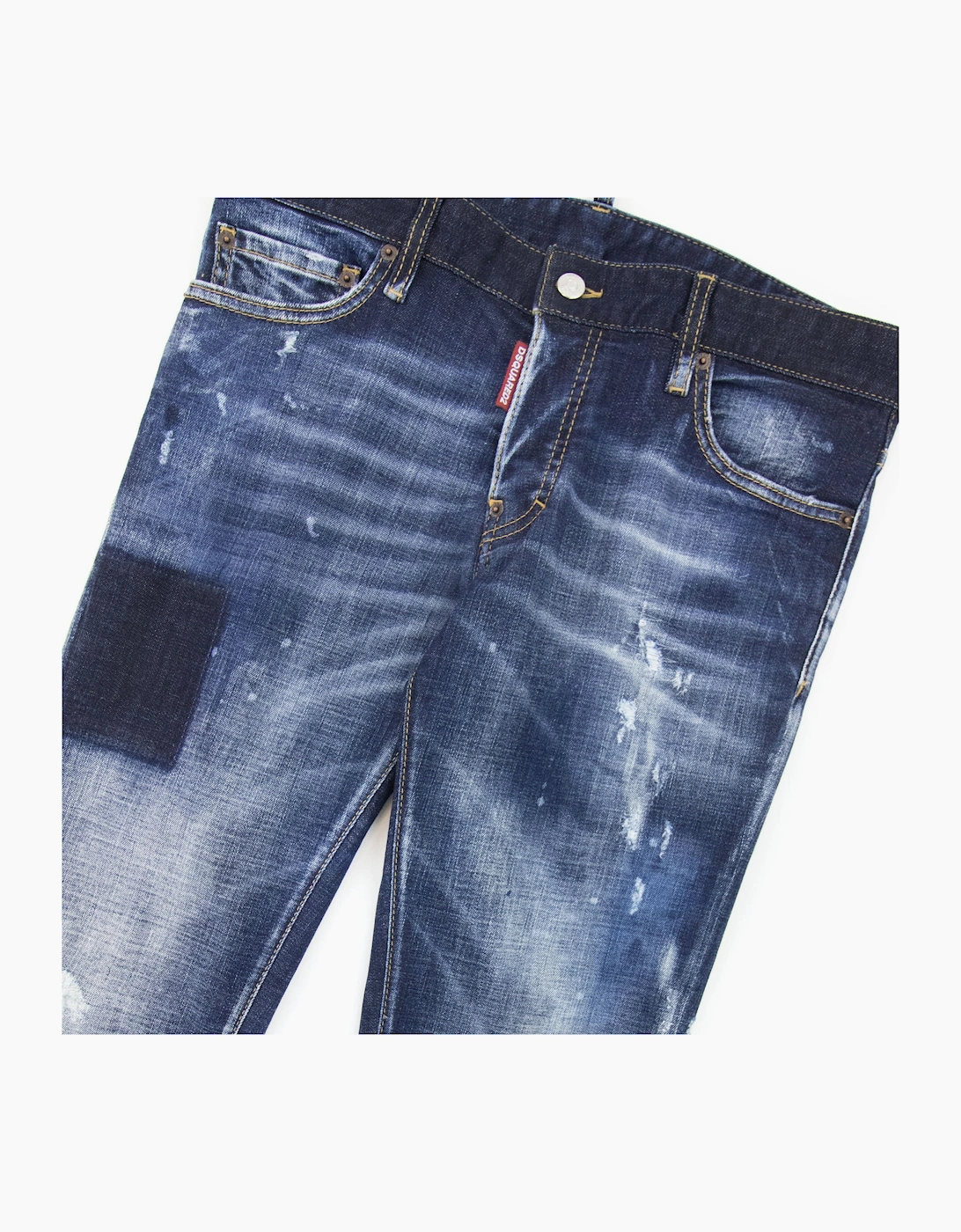 Dsquared2 Dark Splater Wash Cool Guy Jeans Navy Blue 470