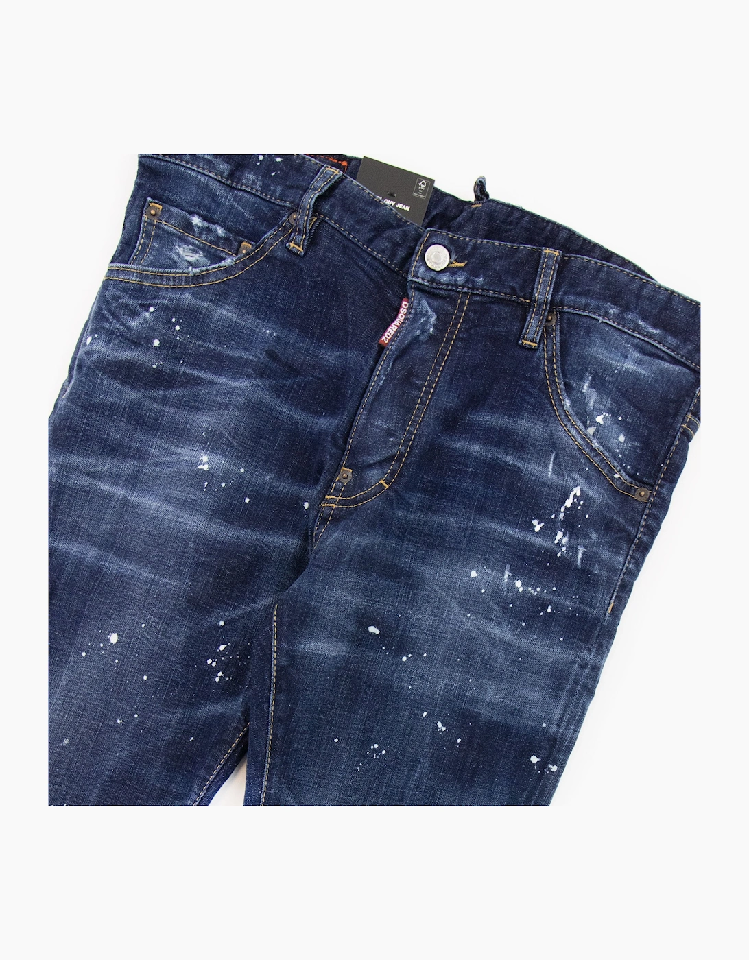 Dsquared2 Cool Guy Milky Wash Tidy Biker Jeans Navy Blue 470
