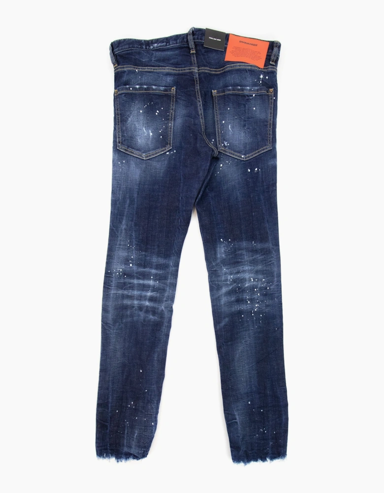 Dsquared2 Cool Guy Milky Wash Tidy Biker Jeans Navy Blue 470