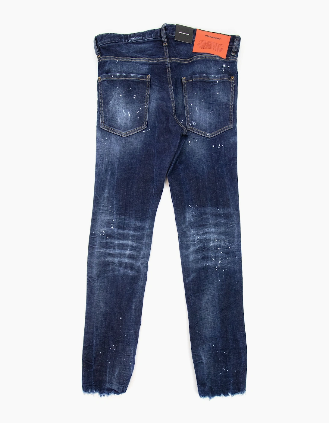 Dsquared2 Cool Guy Milky Wash Tidy Biker Jeans Navy Blue 470