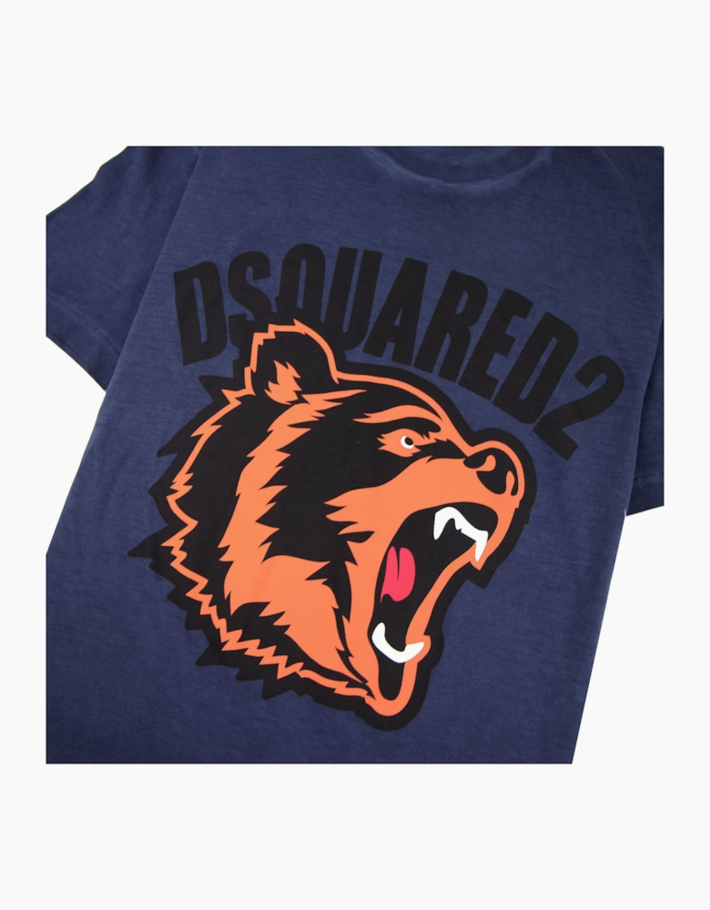Dsquared2 Bear Logo T-shirt Navy Blue