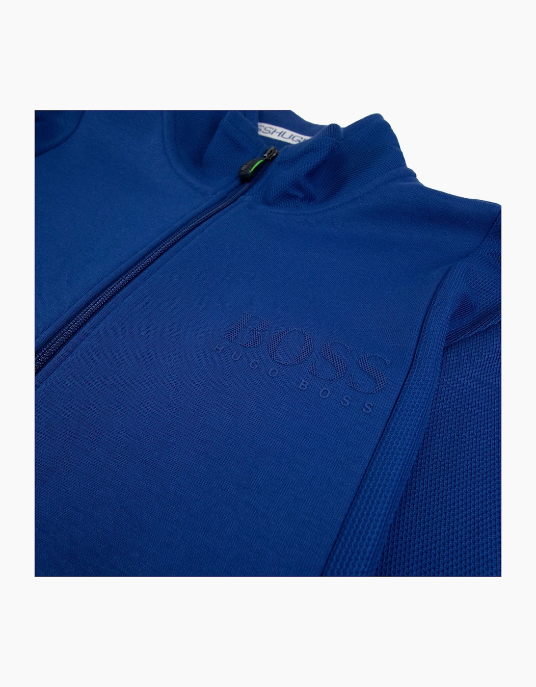 Hugo Boss Full Zip Funnel Neck Cardigan Royal Blue