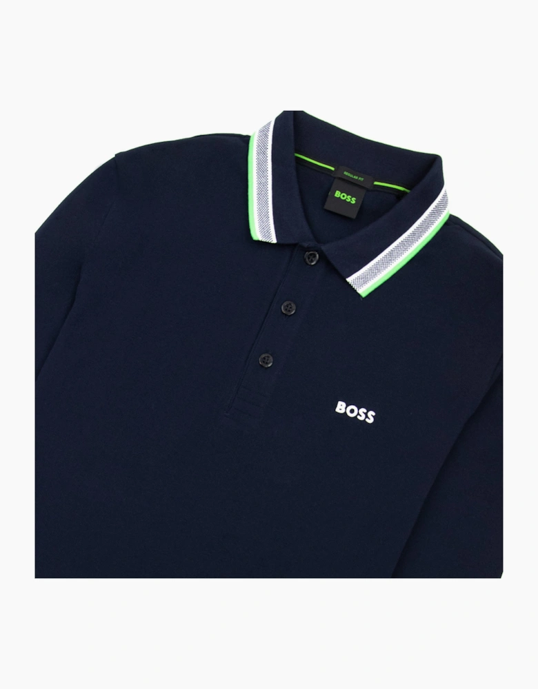 Hugo Boss Plisy Regular Fit L/s Polo Navy 404