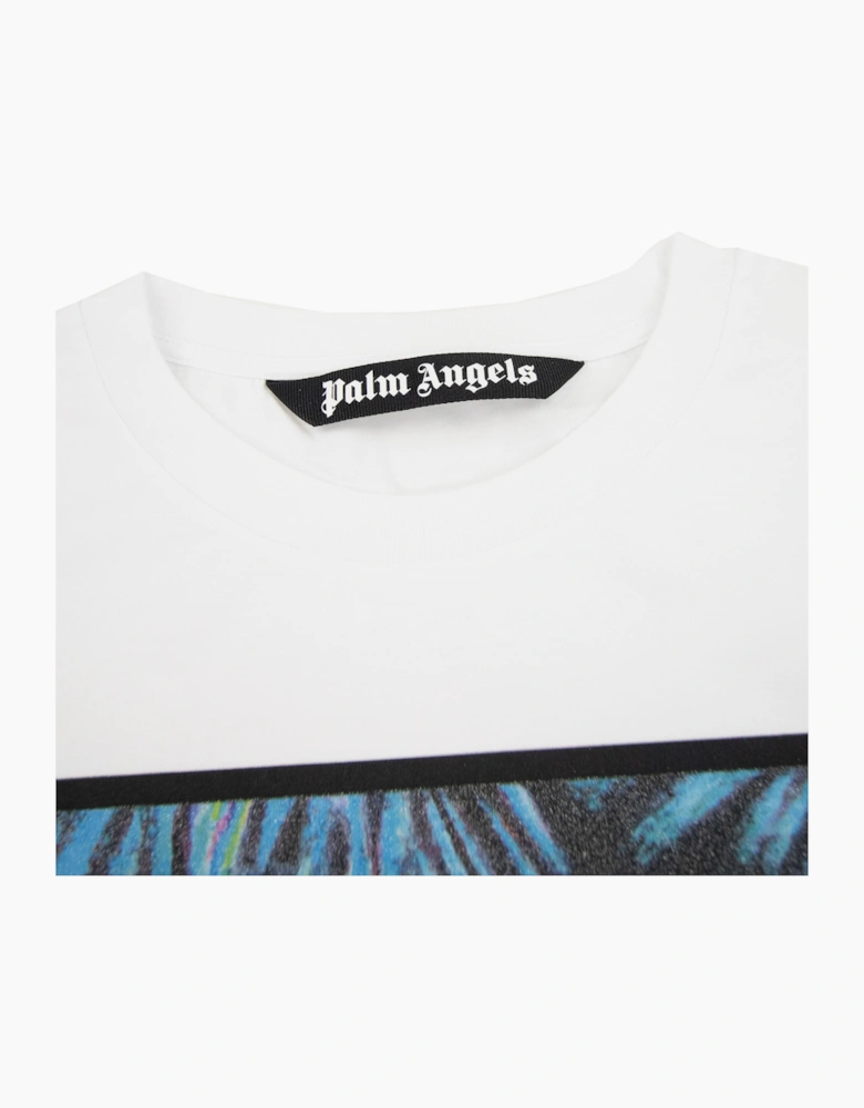 Palm Angels Oil On Canvas Regular Fit T Shirt White Multi