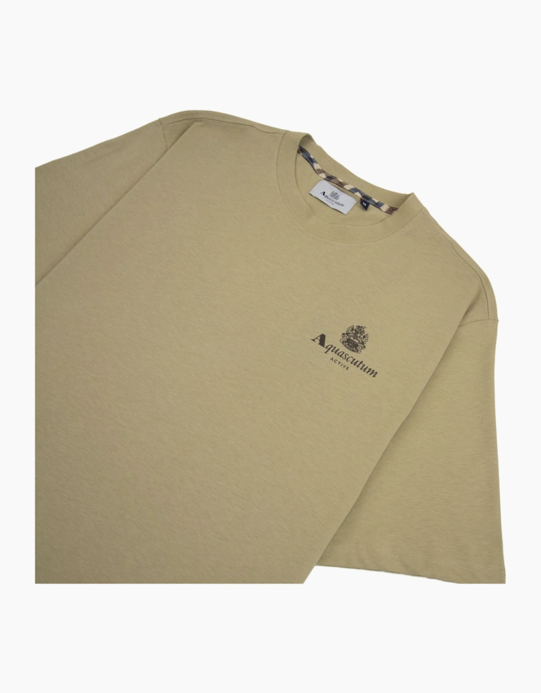 Aquascutum Active Small Logo T Shirt Beige
