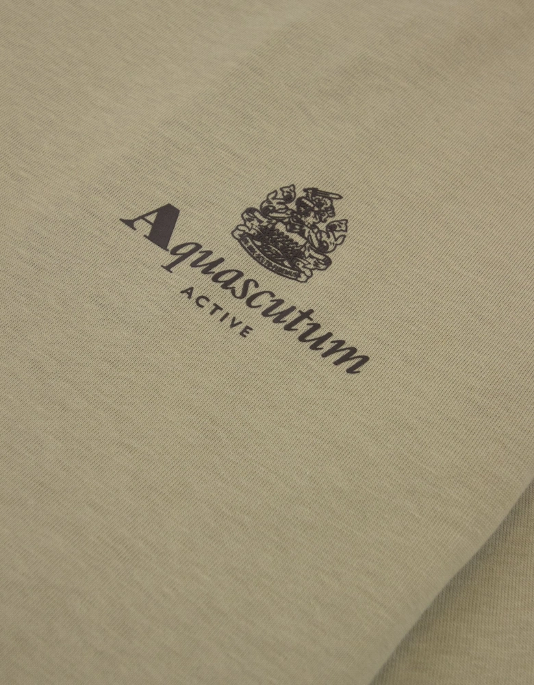 Aquascutum Active Small Logo T Shirt Beige