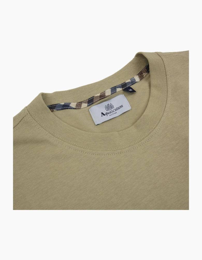 Aquascutum Active Small Logo T Shirt Beige