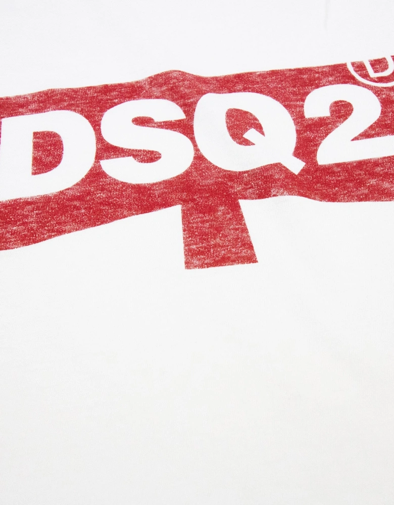 Dsquared2 Dsq2 Logo Print T Shirt White