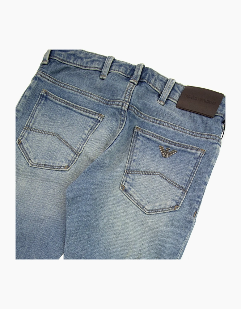 Emporio Armani Jnr Eagle 5 Pocket Jean Denim