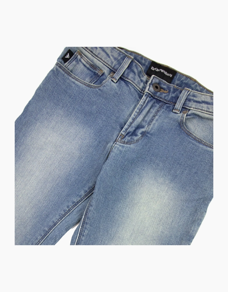 Emporio Armani Jnr Eagle 5 Pocket Jean Denim