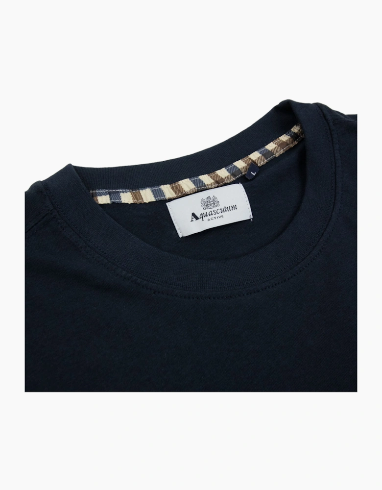 Aquascutum Active Small Logo T Shirt Navy