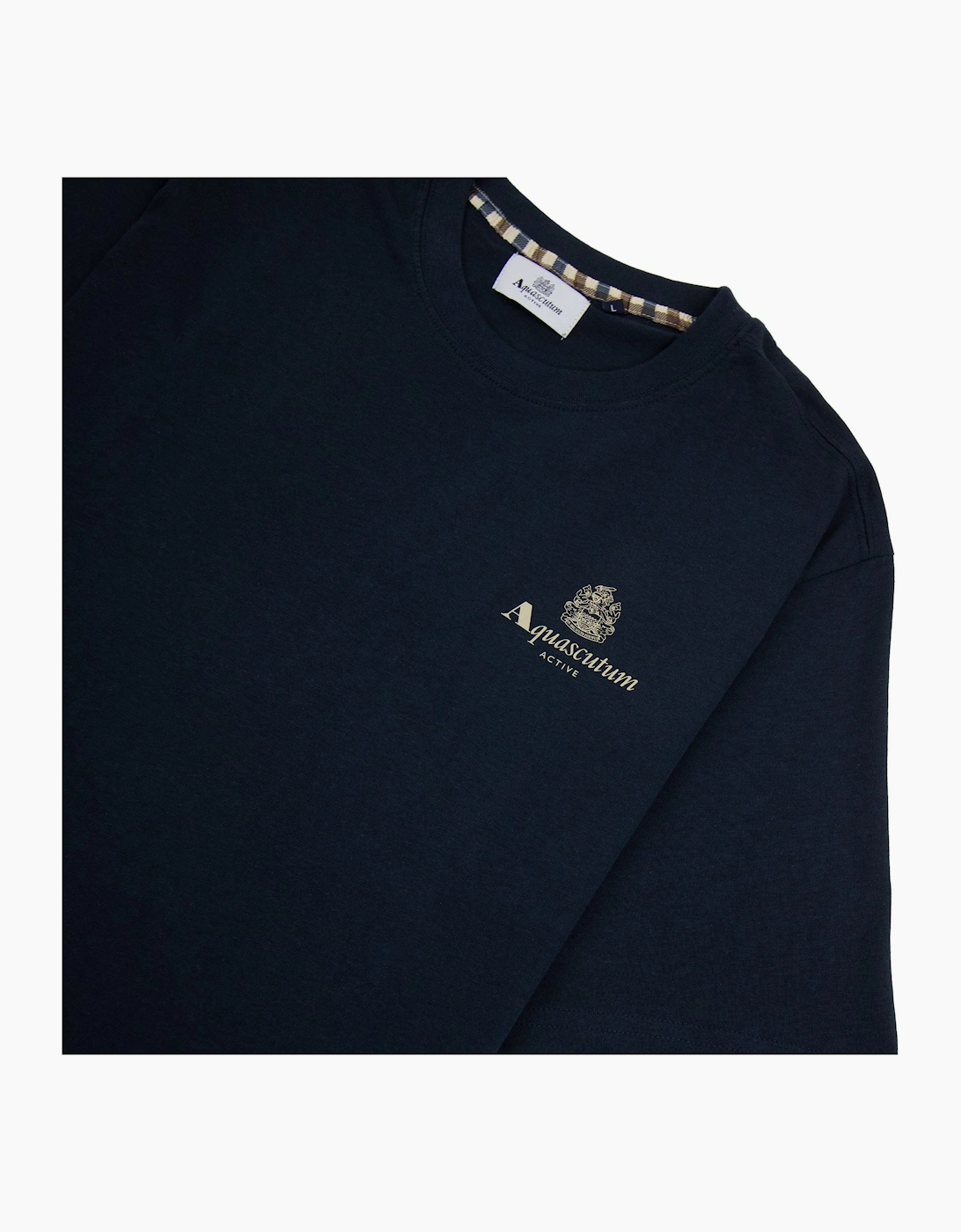 Aquascutum Active Small Logo T Shirt Navy