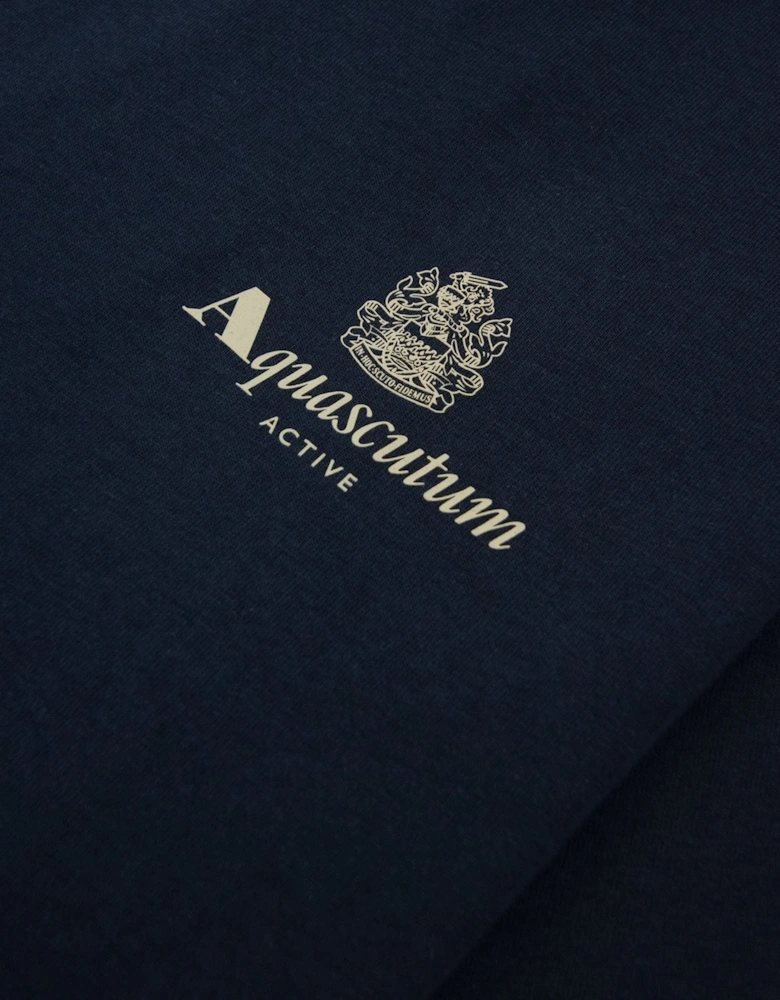 Aquascutum Active Small Logo T Shirt Navy