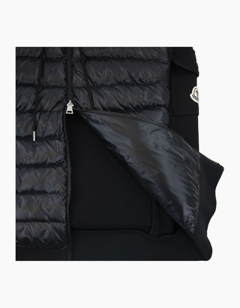 Moncler Women Maglia Hoodied Cardigan Black 999