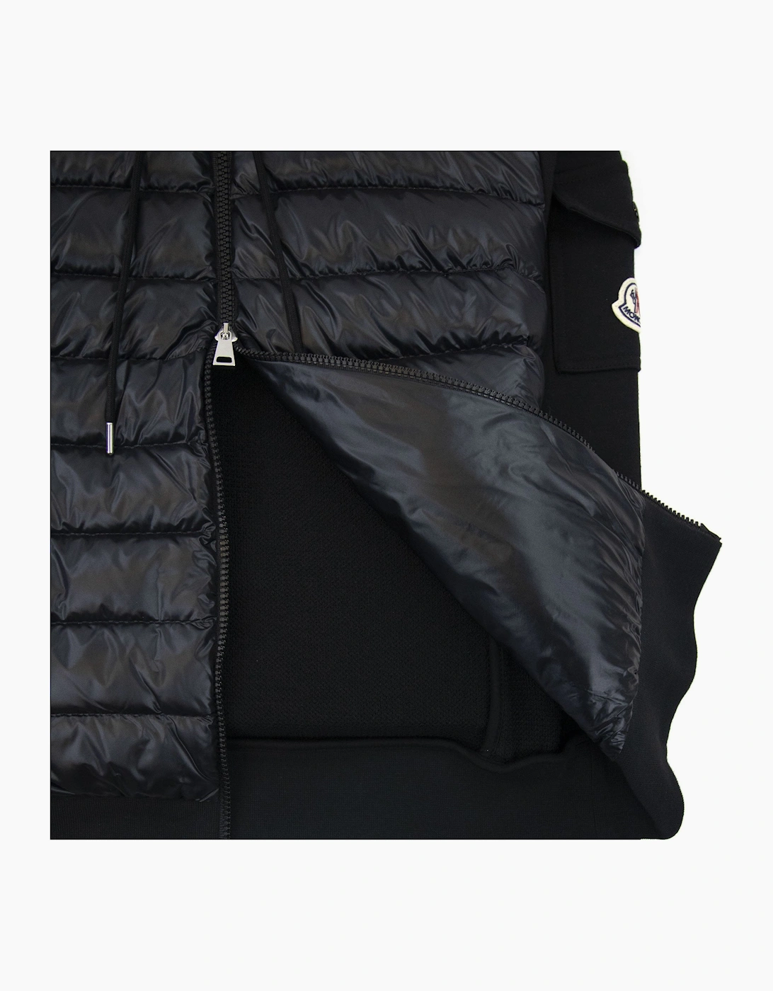 Moncler Women Maglia Hoodied Cardigan Black 999