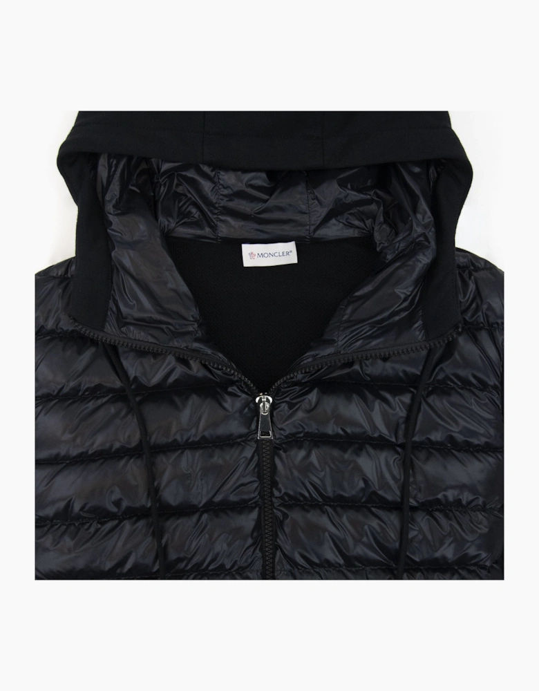 Moncler Women Maglia Hoodied Cardigan Black 999