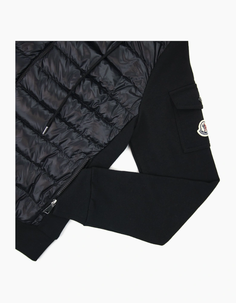 Moncler Women Maglia Hoodied Cardigan Black 999