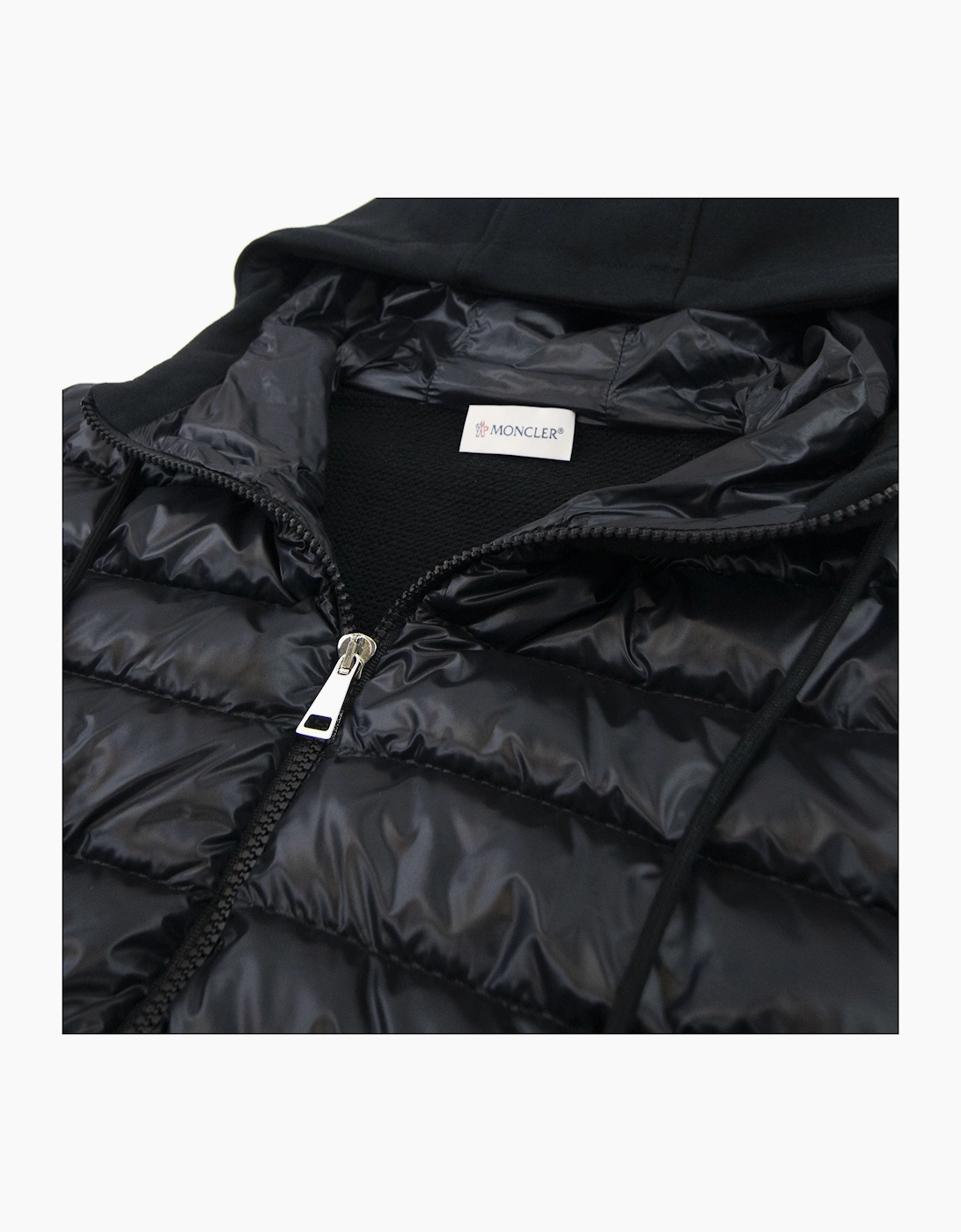 Moncler Women Maglia Hoodied Cardigan Black 999