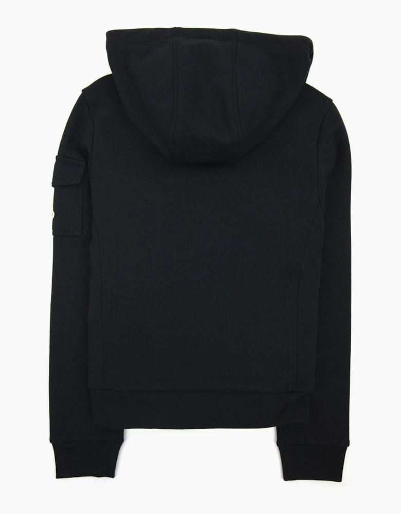 Moncler Women Maglia Hoodied Cardigan Black 999