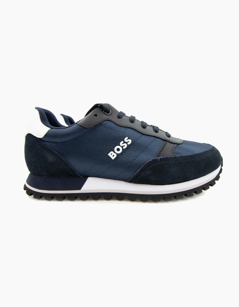 Hugo Boss Parkour Raised Logo Trainer Dark Blue