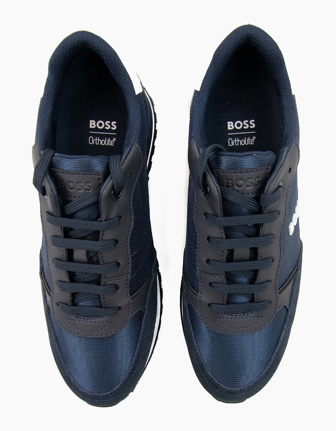 Hugo Boss Parkour Raised Logo Trainer Dark Blue