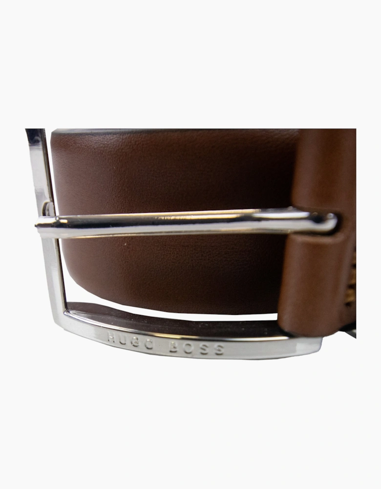 Hugo Boss Froppin Leather Belt Dark Brown