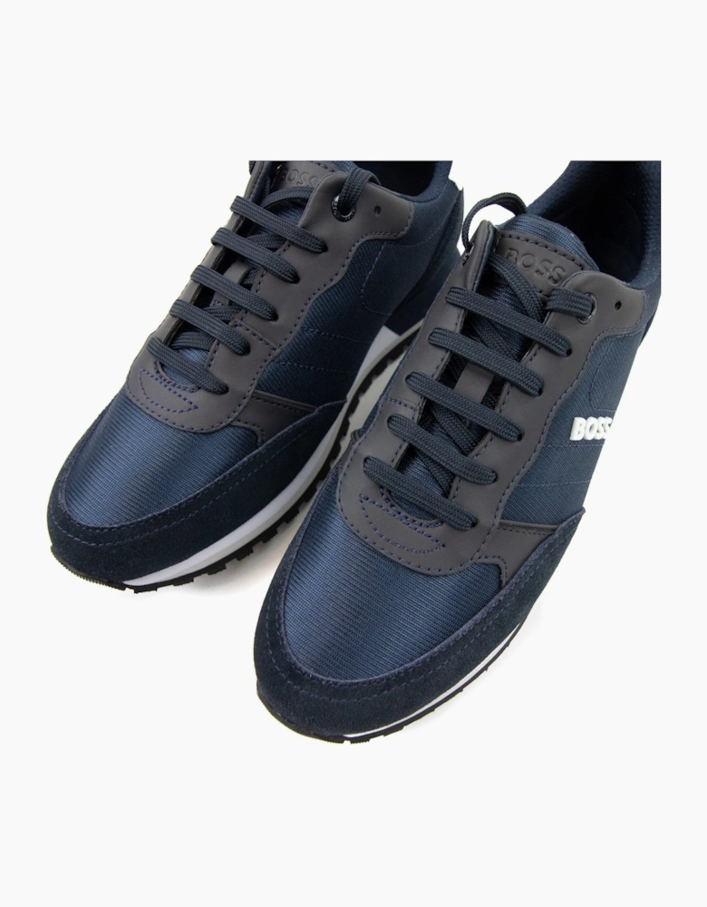 Hugo Boss Parkour Raised Logo Trainer Dark Blue