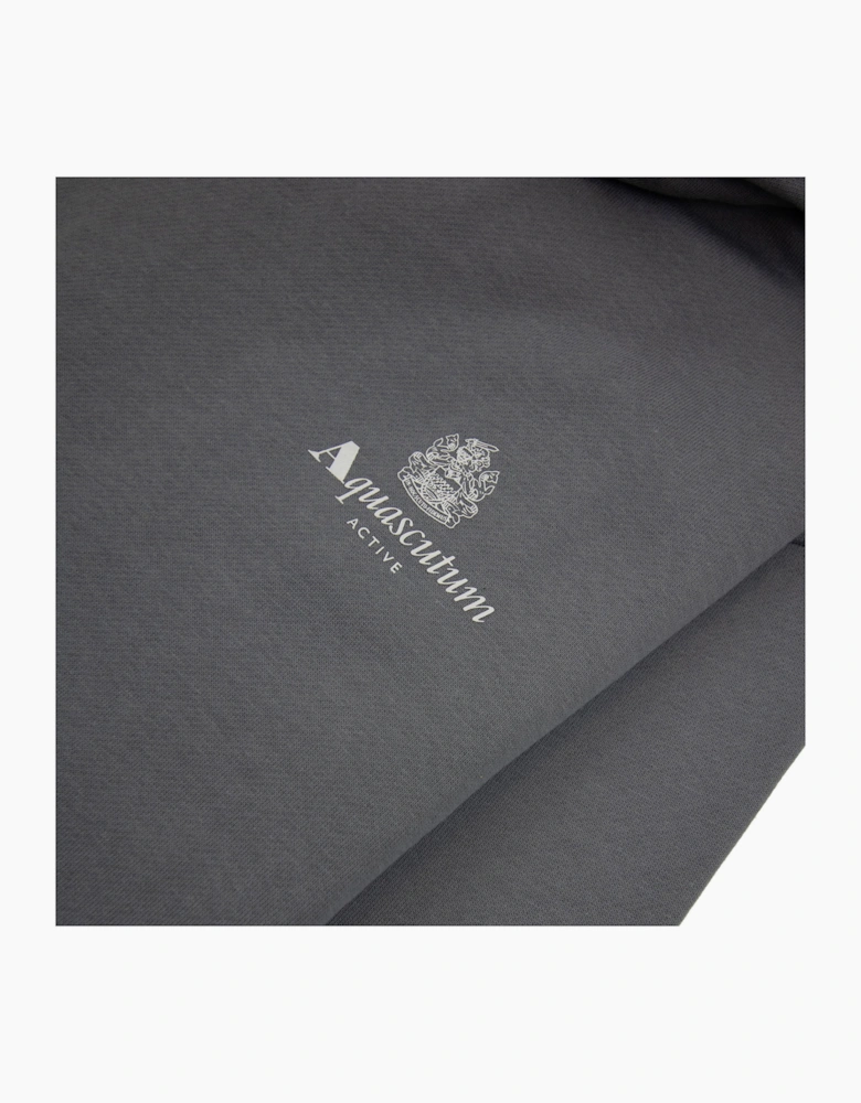 Aquascutum Active Small Logo Hoodie Charcoal